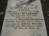 Photo of headstones/Louis McLennan & wife Flora hdstn Bayena